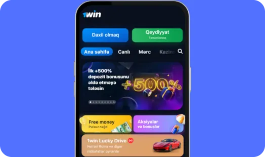 1Win App Android ana səhifəsi