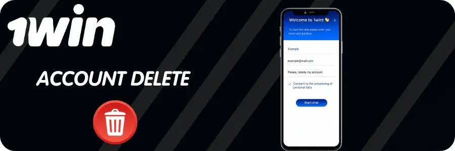 1Win account delete