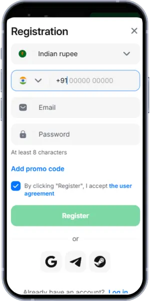 1Win Log in or register