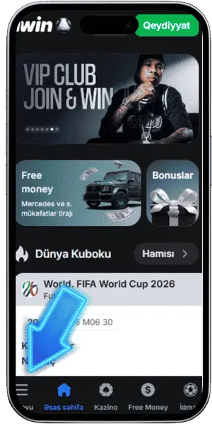 1Win App iOS homepage